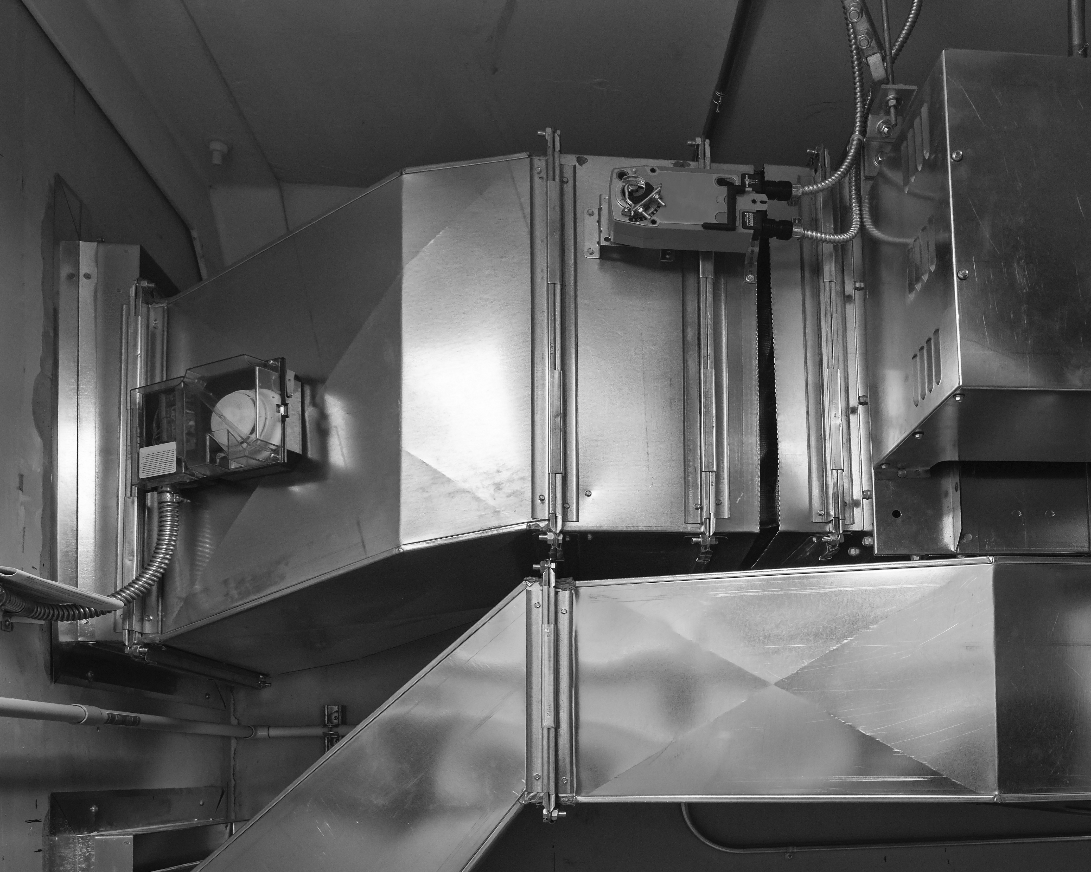 Brandschutzklappe in einer technischen Anlage